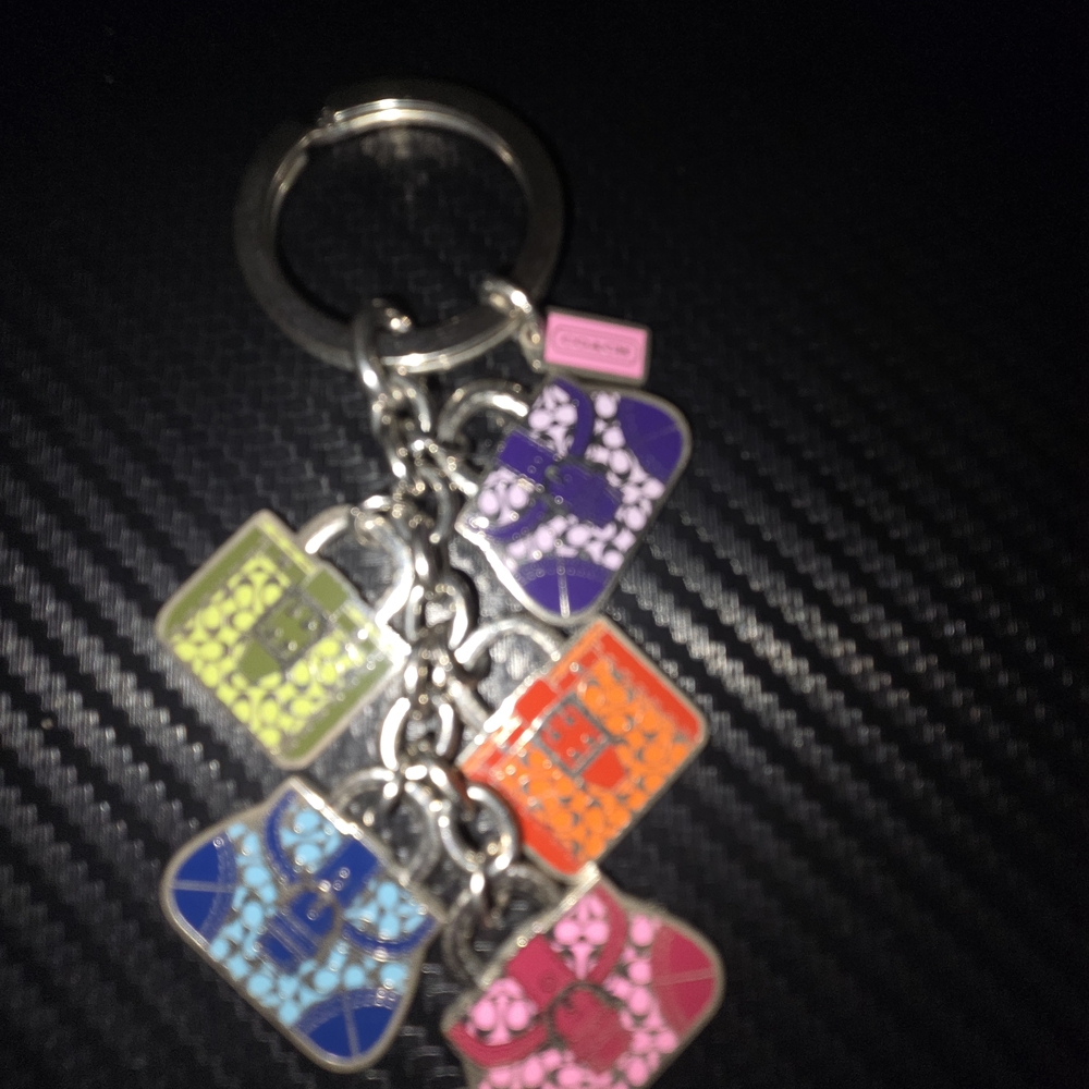 Coach Multicolor Bag Charm Keychain